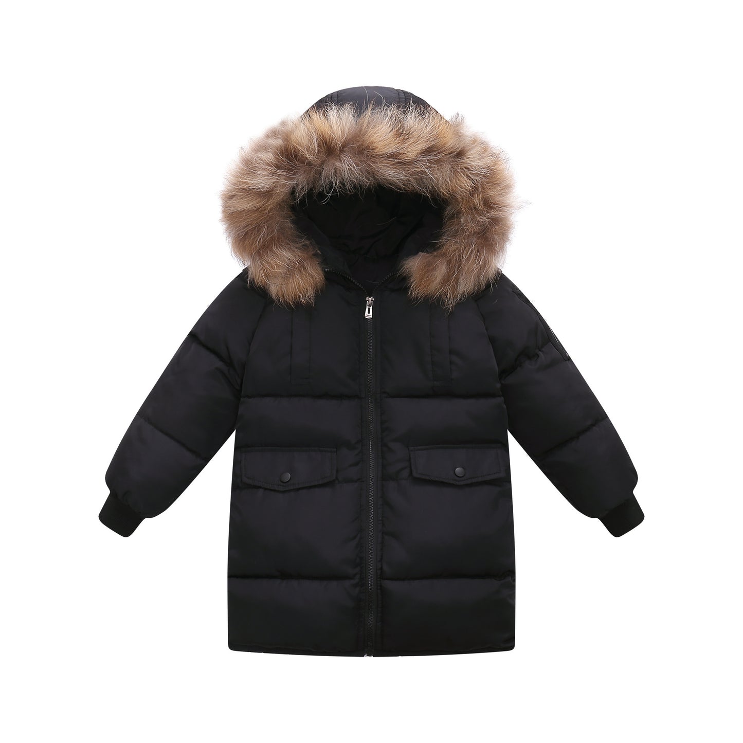 Children's Down And Wadded Jacket Camouflage Fur Collar Detachable Thickened Warm - Vogue Aura