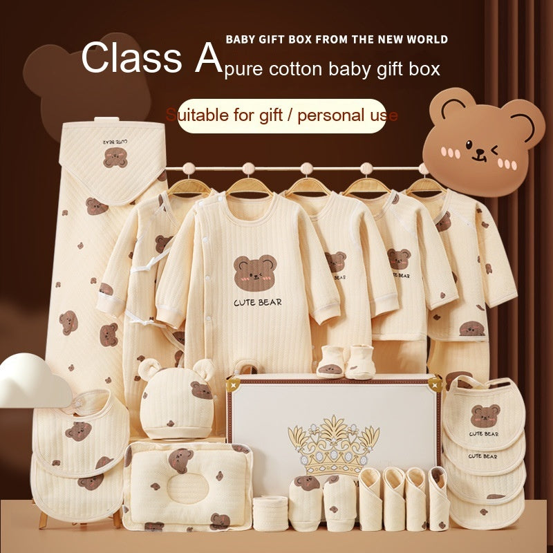 New Born Baby Baby Pure Cotton Clothes Gift Set Full Moon Meeting Gift - Vogue Aura