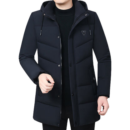 Luxurious Winter Coat for Middle-aged and Elderly Men - Vogue Aura