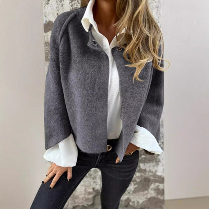 Women's Batwing Sleeve Cashmere-Inspired Cardigan - Vogue Aura