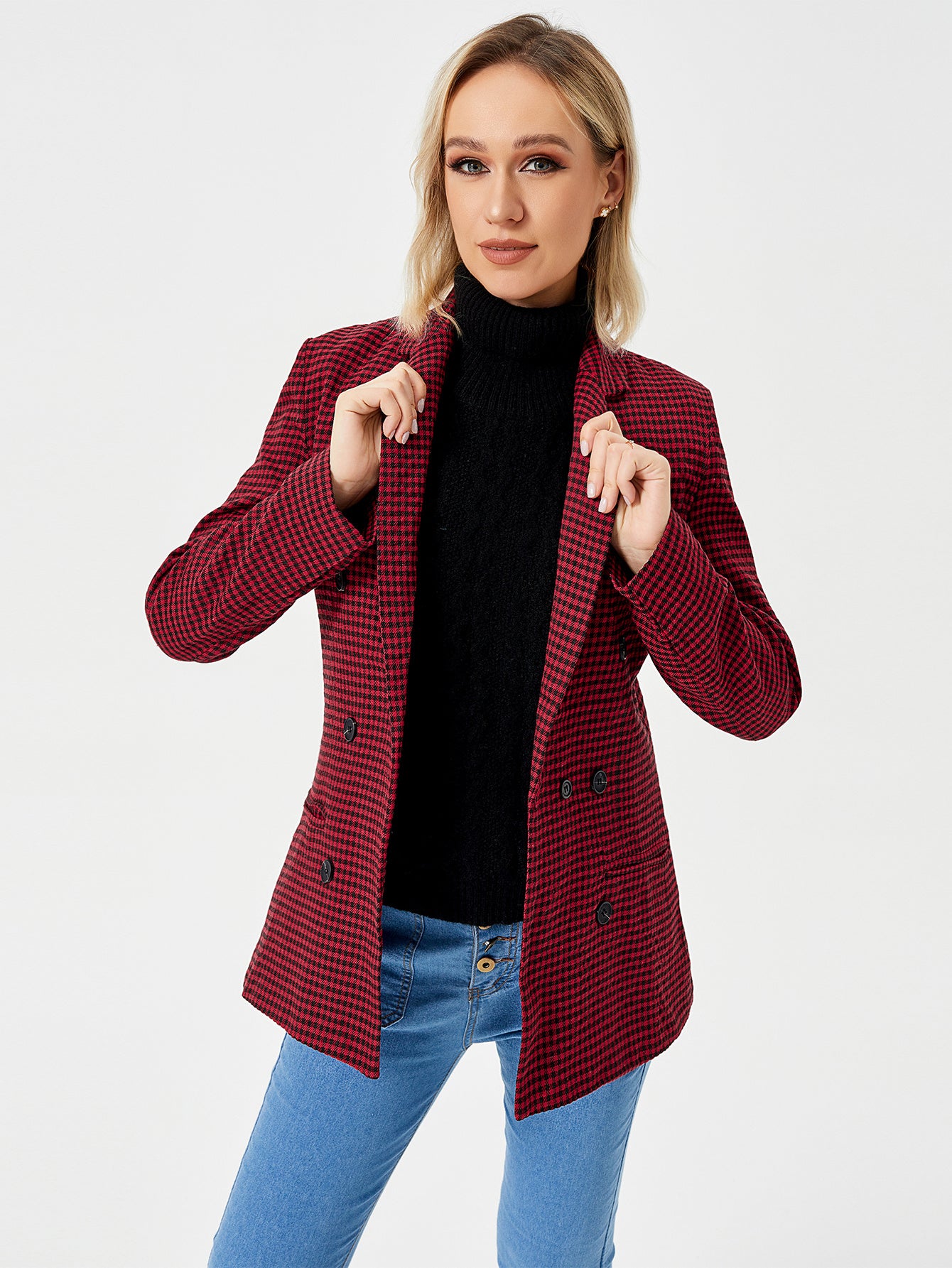 Women's Sophisticated Casual Blazer Jacket - Vogue Aura