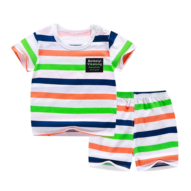 Casual Short Sleeve Pants Suit for Infants and Young Children - Vogue Aura