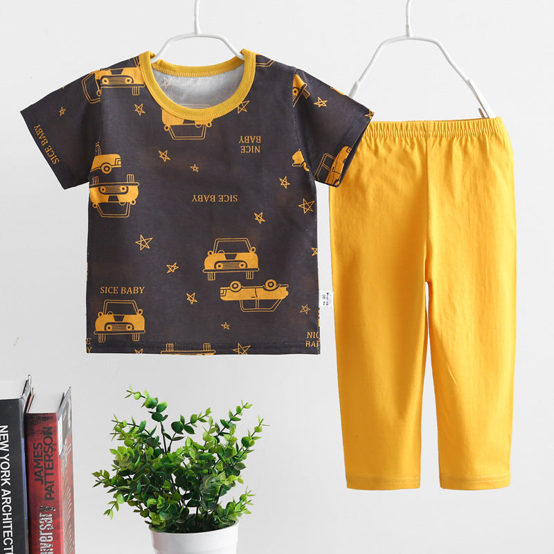 Korean Style Short Sleeve Trouser Set for Infants - Vogue Aura