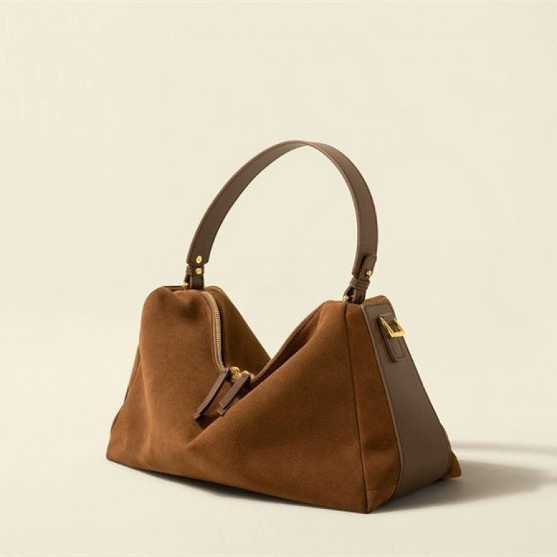 Luxurious Versatile Cowhide Handbag in Elegant Brown or Black