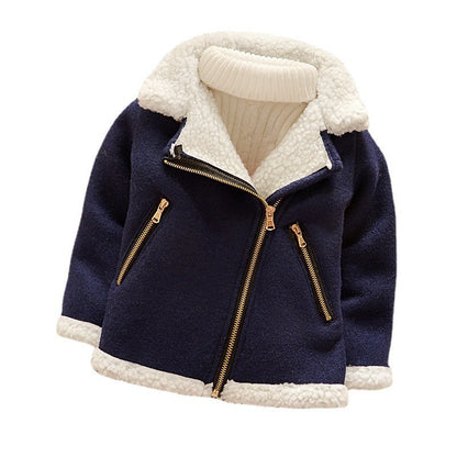 Children's Thickened Fleece Wool Top Lamb Wool Coat