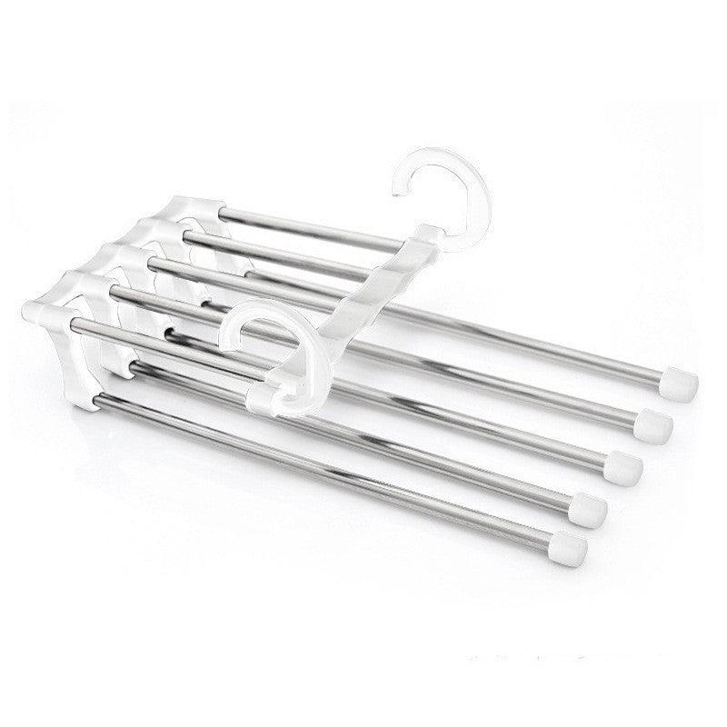 5 In 1 Wardrobe Hanger Multi-functional Clothes Hangers Pants Stainless Steel Magic Wardrobe Clothing Hangers For Clothes Rack - Vogue Aura