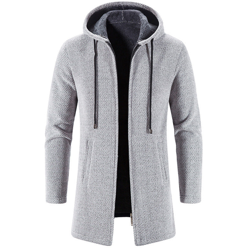 Men's Plus Fleece All-match Stylish Cardigan with Hood - Vogue Aura