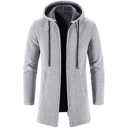 Men's Plus Fleece All-match Stylish Cardigan with Hood - Vogue Aura