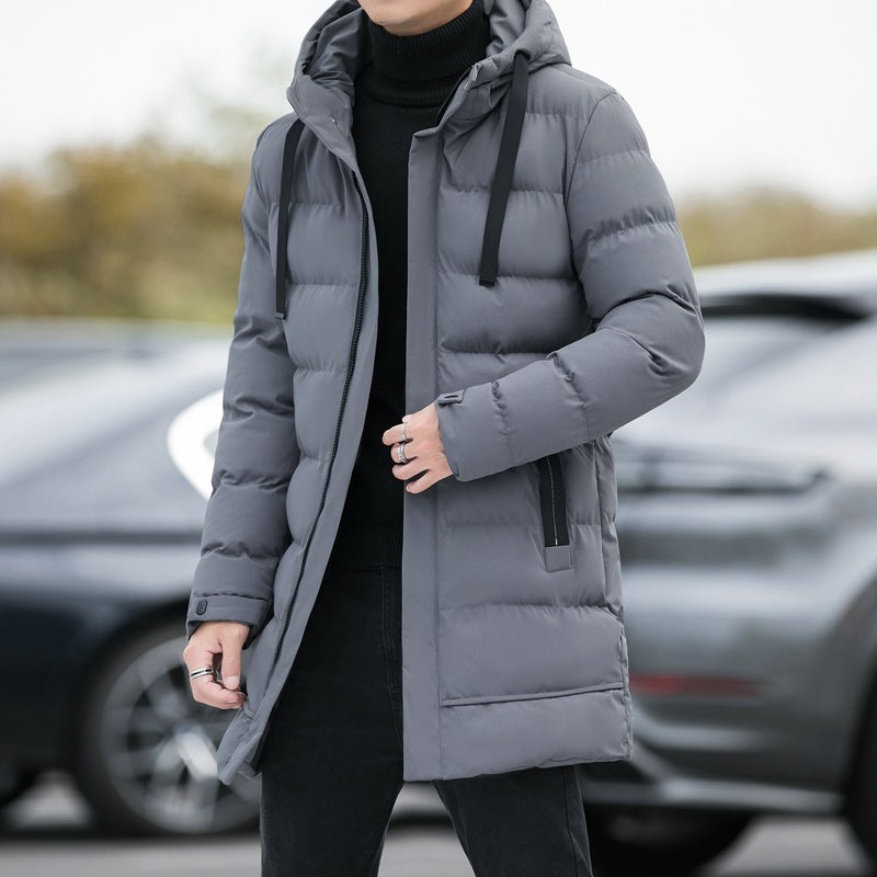 Men's Long Hooded Winter Jacket - Stylish & Windproof Outdoor Coat - Vogue Aura