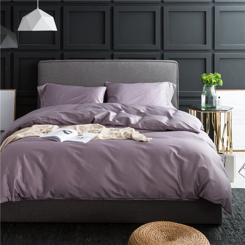 Pure Color Four-Piece Bedding Set - Vogue Aura