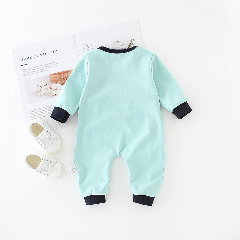 Cotton Long Sleeve Baby One-Piece Romper - Vogue Aura