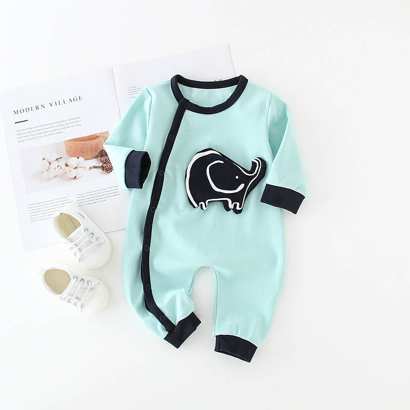 Cotton Long Sleeve Baby One-Piece Romper - Vogue Aura