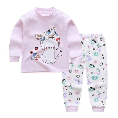 Cozy Cotton Long Sleeve Pajamas for Girls - Vogue Aura