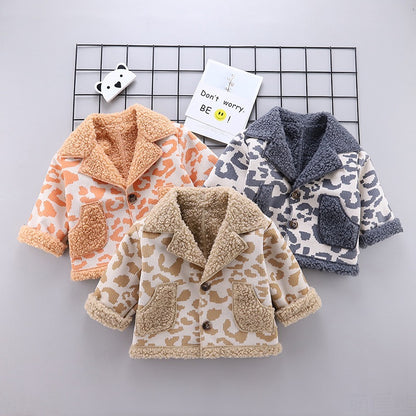 Boys and girls foreign style fur coat warm jacket - Vogue Aura