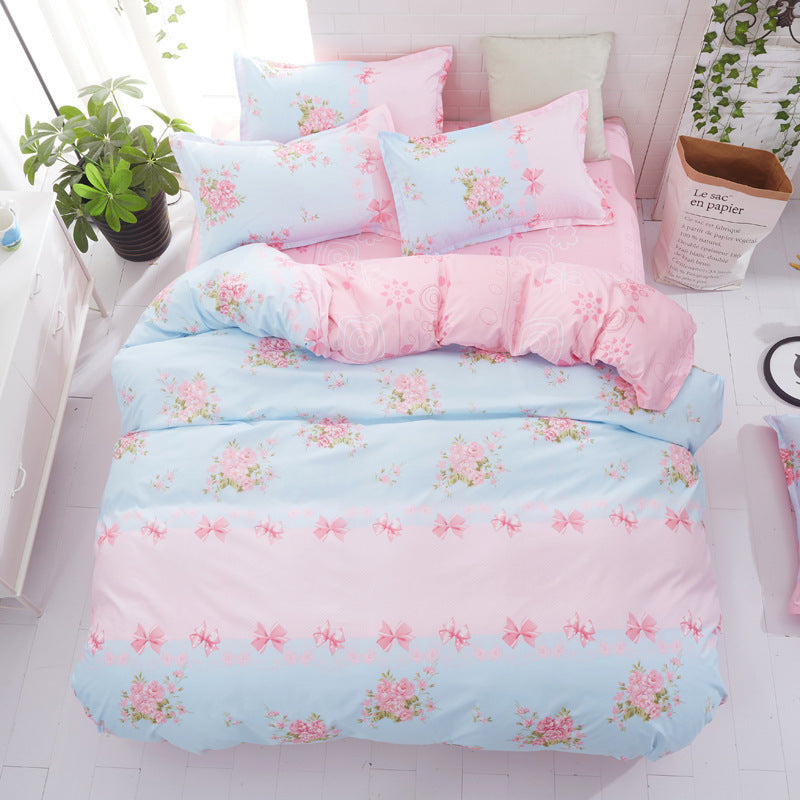 Four-Piece Geometric Pattern Bedding Set