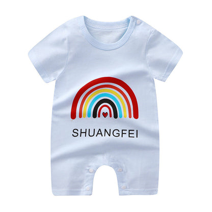 Pure Cotton Short Sleeve Baby Jumpsuits in Fun Designs - Vogue Aura