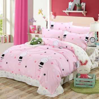 New Quilt Cover Simple Bed Sheet Cartoon Supplies Four-piece Set - Vogue Aura