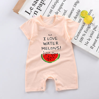 Short Sleeve Cotton Baby Jumpsuit