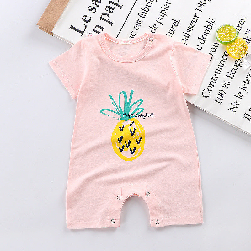 Short Sleeve Cotton Baby Jumpsuit - Vogue Aura