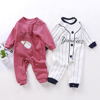 Adorable Long Sleeve Baby Romper in Fun Designs - Vogue Aura