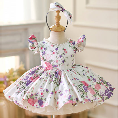 Fashion Personalized Girl's Flower Princess Dress - Vogue Aura