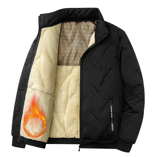 Graphene-Design Cotton Coat with Fleece Jacket for Winter Warmth - Vogue Aura