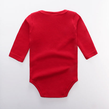 Newborn Solid Colour Cotton Long Sleeve Romper - Vogue Aura