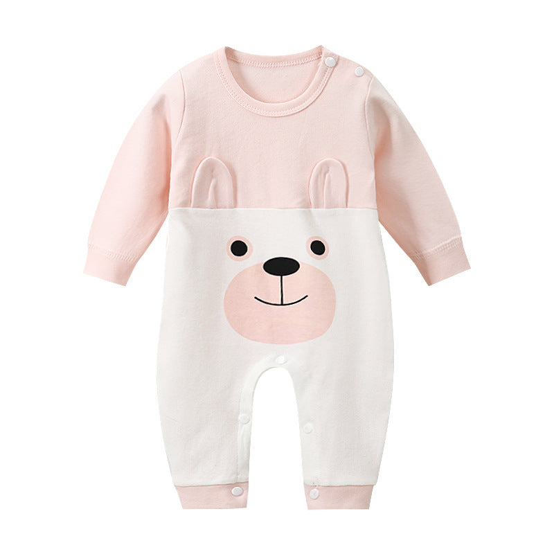 Long-Sleeved Cotton Baby Romper - Vogue Aura