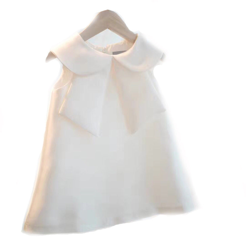 Children's Princess Dress Children Baby Girl Flower Children's Dress Girl White Costume For Piano Performance - Vogue Aura