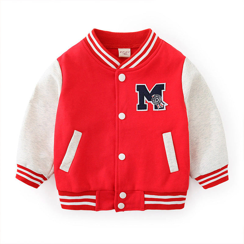 Children's Cardigan Jacket Baseball Sweater Set - Vogue Aura