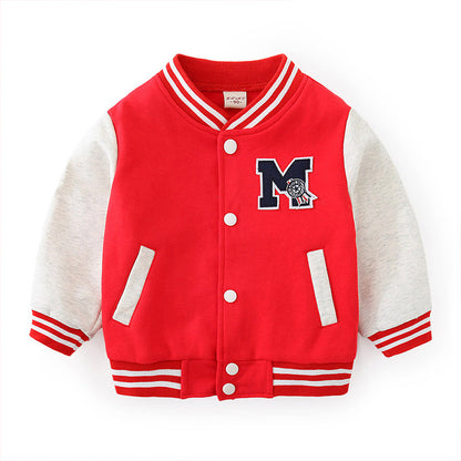 Children's Cardigan Jacket Baseball Sweater Set - Vogue Aura