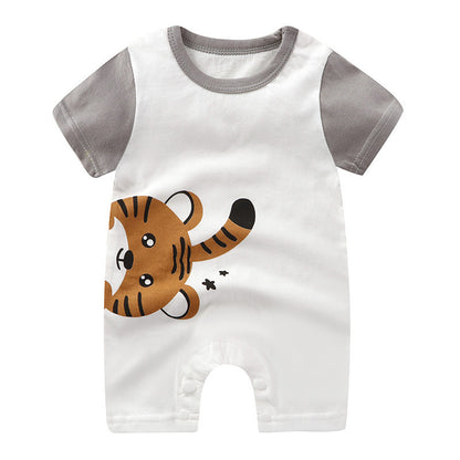 Pure Cotton Short Sleeve Baby Jumpsuits in Fun Designs - Vogue Aura