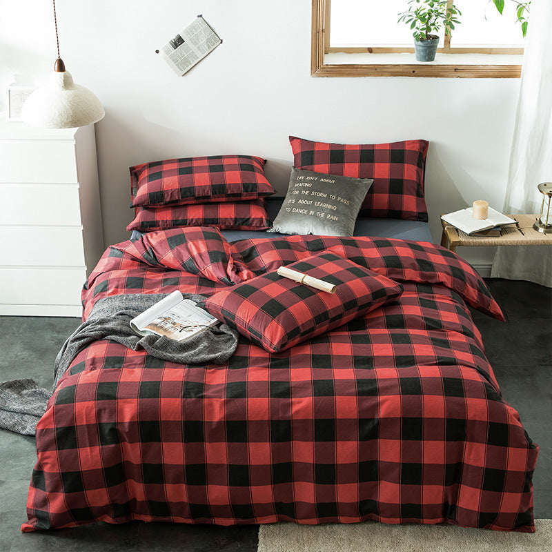 Check Cotton Bedding - Vogue Aura