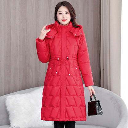 Mid-length Slim Fit Plus Size Women's Cotton-padded Winter Coat - Vogue Aura