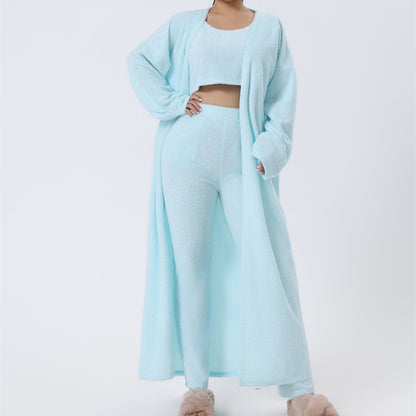 Elegant 3-Piece Cozy pajama Set for Women - Vogue Aura