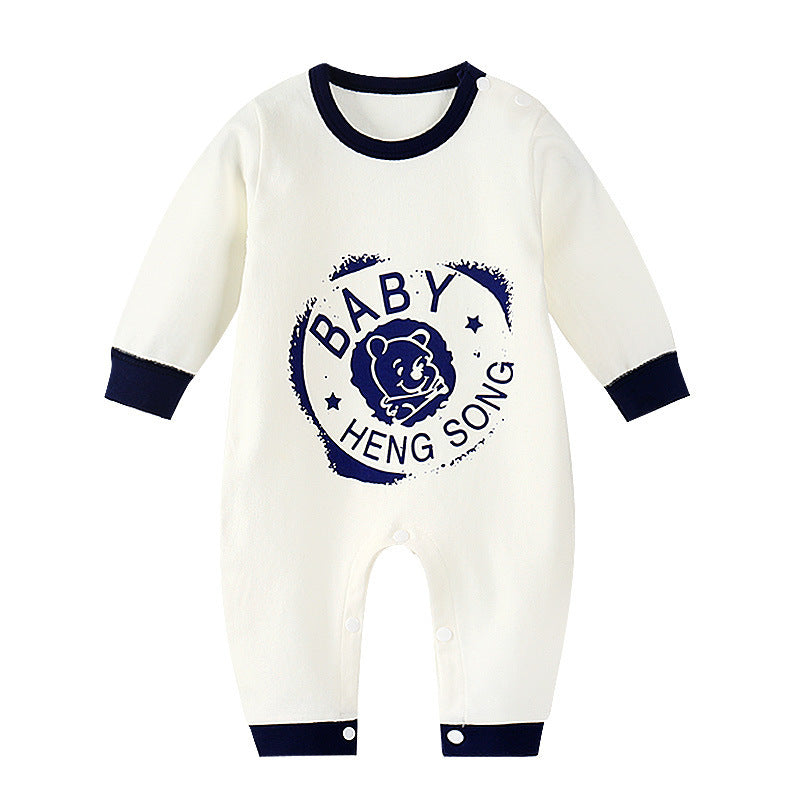 Long-Sleeved Cotton Baby Romper - Vogue Aura