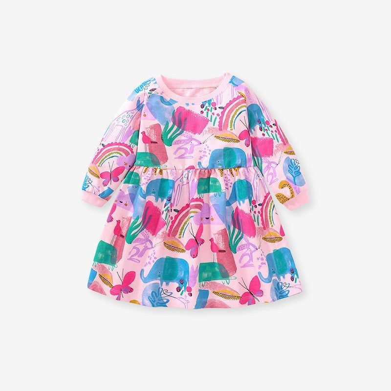 Home Leisure Autumn Long Sleeve Kids' Skirt - Vogue Aura