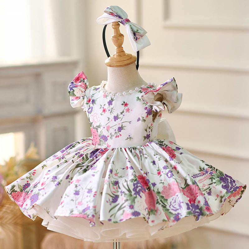 Fashion Personalized Girl's Flower Princess Dress - Vogue Aura