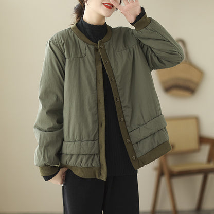 Retro Padded Cotton Short Coat - Vogue Aura