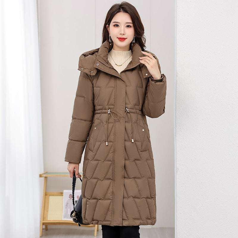 Mid-length Slim Fit Plus Size Women's Cotton-padded Winter Coat - Vogue Aura