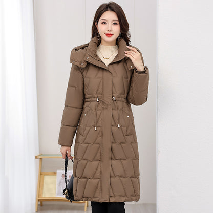 Mid-length Slim Fit Plus Size Women's Cotton-padded Winter Coat