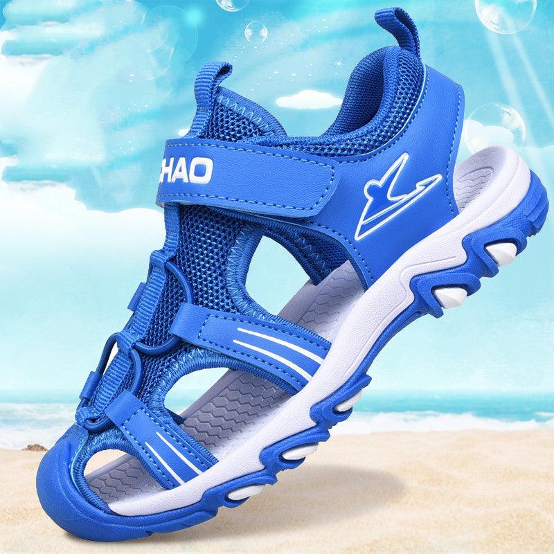 Boys Sandals Baotou Summer Soft Sole Black Children's Beach Shoes Boys Sandals Non-slip - Vogue Aura