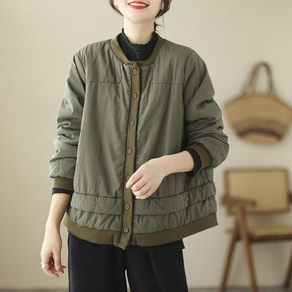 Retro Padded Cotton Short Coat - Vogue Aura