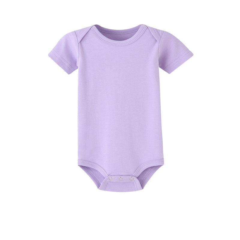 Summer Triangle Solid Colour Short-Sleeved Romper for Kids - Vogue Aura