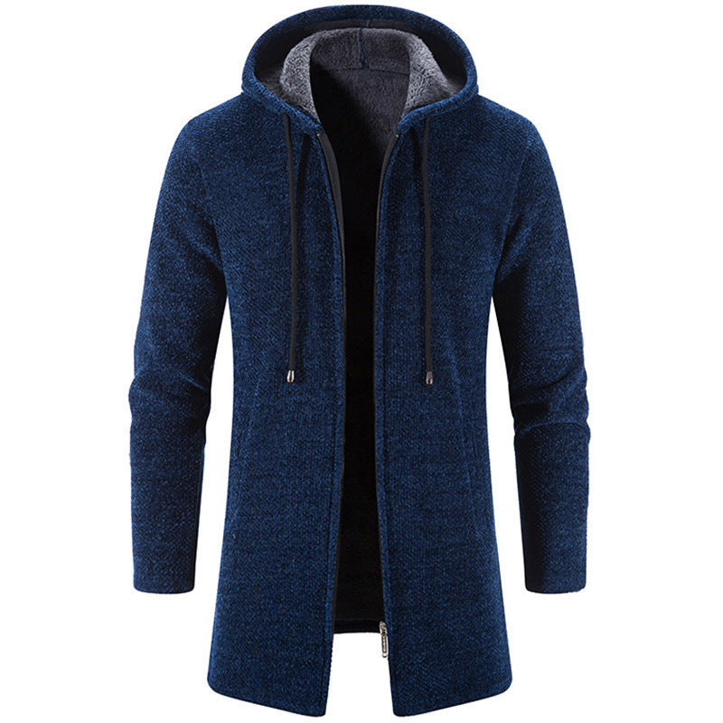 Men's Plus Fleece All-match Stylish Cardigan with Hood - Vogue Aura