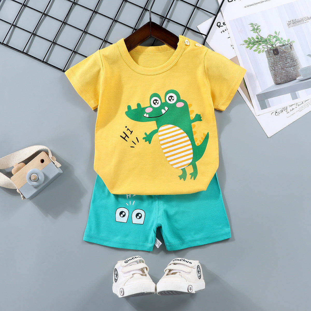 Boys' Cotton Short Sleeve Summer Suit - Vogue Aura