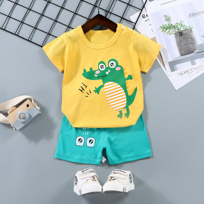 Boys' Cotton Short Sleeve Summer Suit - Vogue Aura