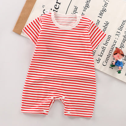 Short Sleeve Cotton Baby Jumpsuit - Vogue Aura