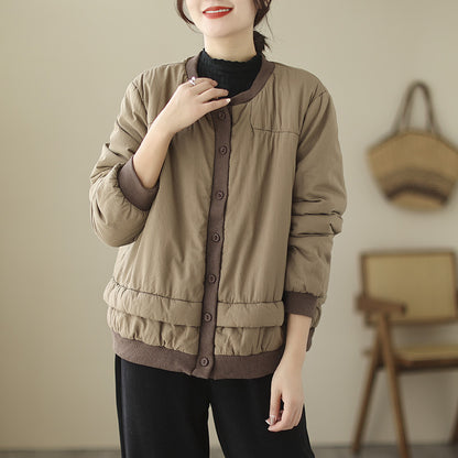 Retro Padded Cotton Short Coat - Vogue Aura