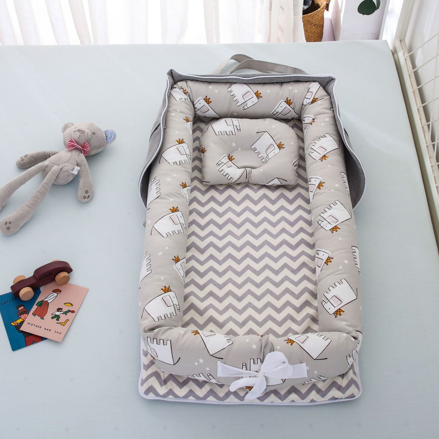 Cotton Portable Foldable Baby Bed - Vogue Aura